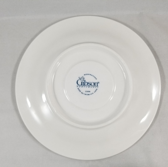 Gibson Housewares Flourish Embossed White Fruit Cup and Saucer Set - Picture 10 of 12